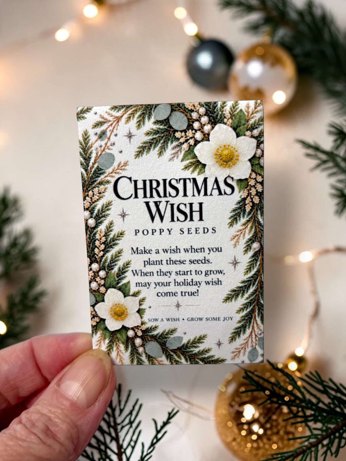 Seed Packages - Christmas - Wish Floral - Poppy Seeds