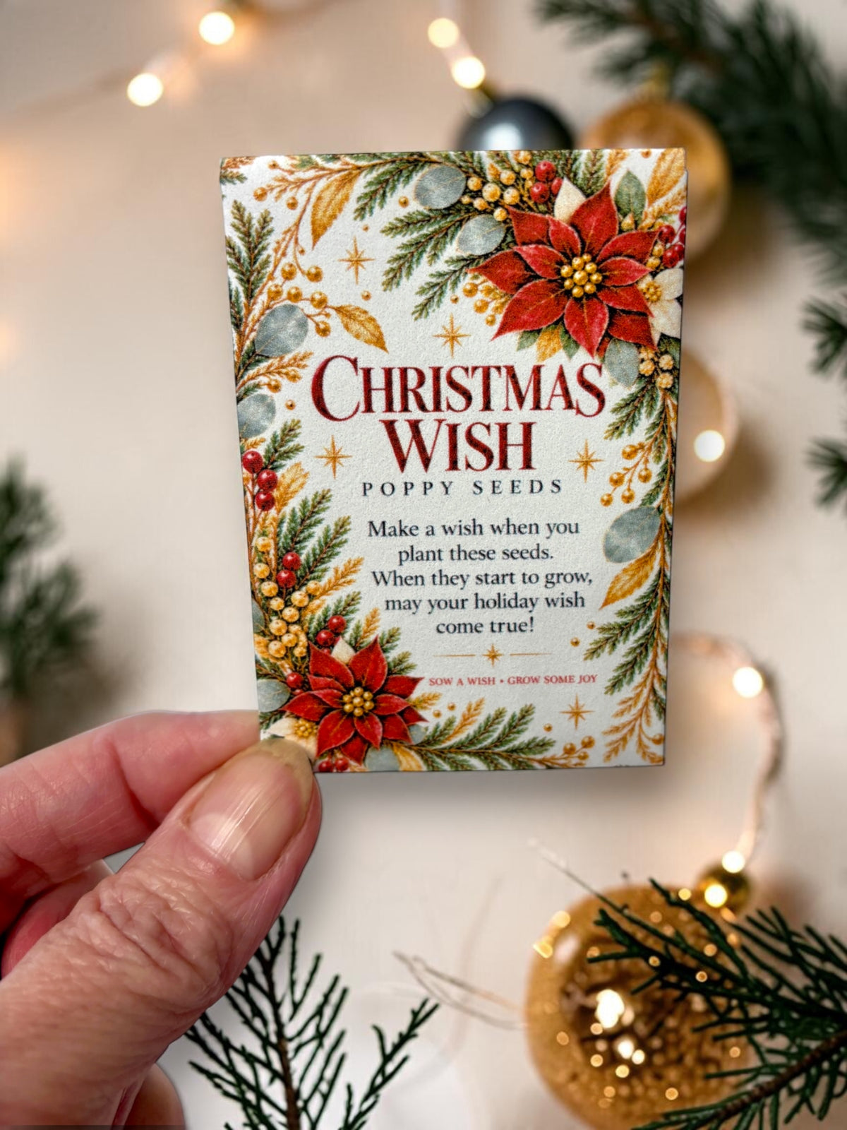Seed Packages - Christmas - Wish Floral - Poppy Seeds