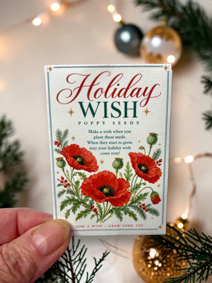 Seed Packages - Christmas - Wish Floral - Poppy Seeds