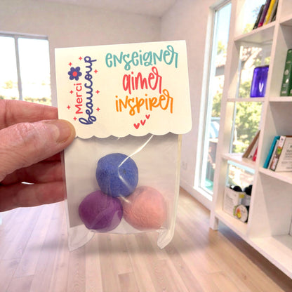 Teacher Appreciation Seed Bombs - FRENCH - 3 Pack