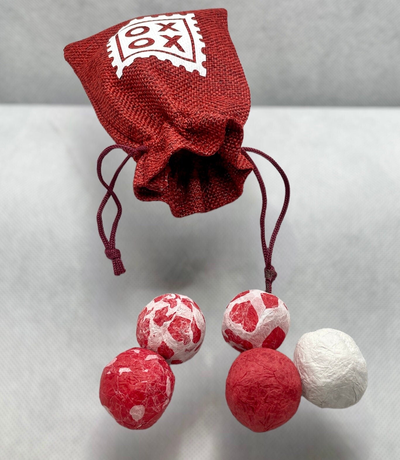 Seed Bombs - 5 Pack - Valentine’s Day themed - Red burlap bag - Canadian Wildflower