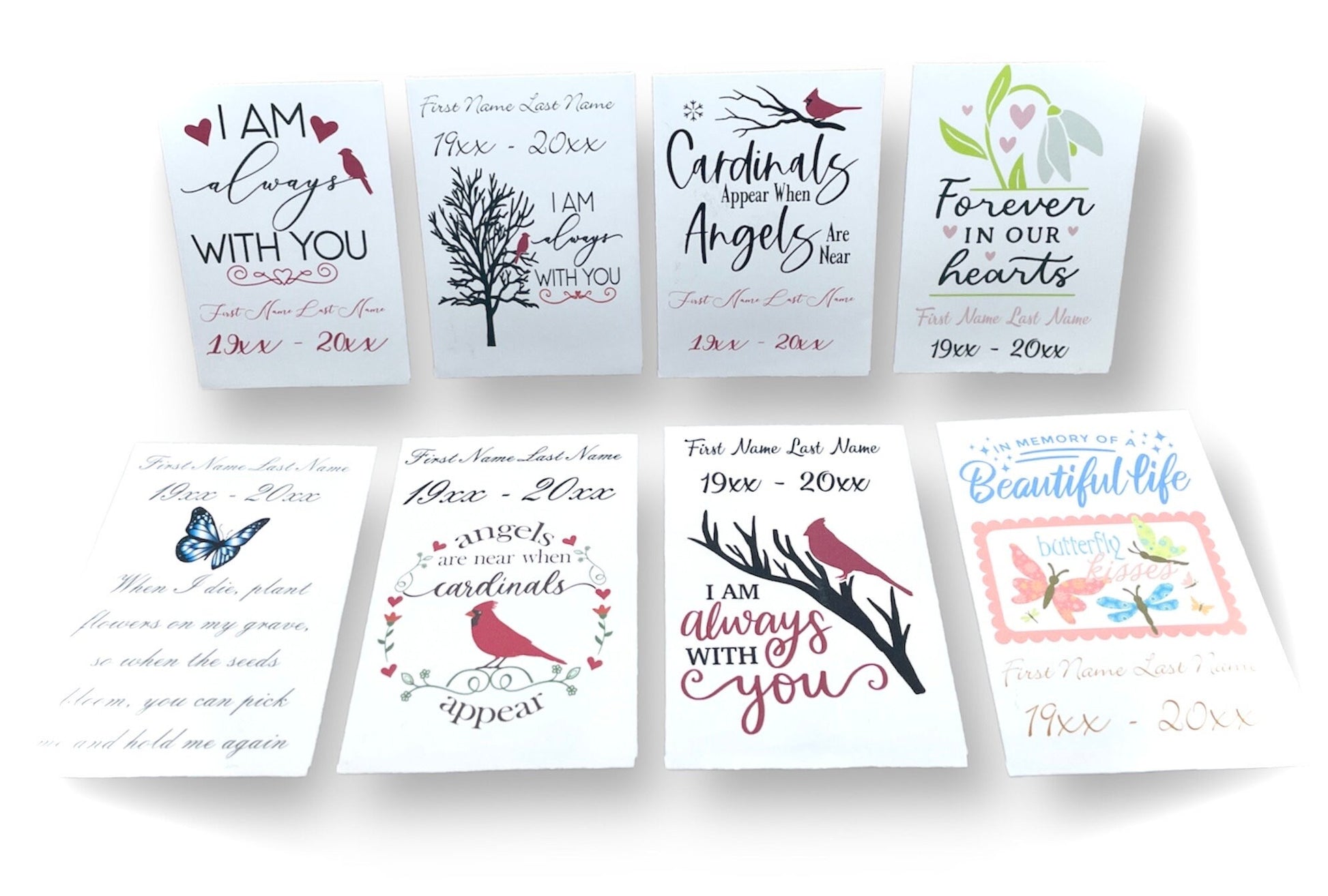 Seed Packets for funeral - Customizable Memorial Seed Packages - plantable memory gift