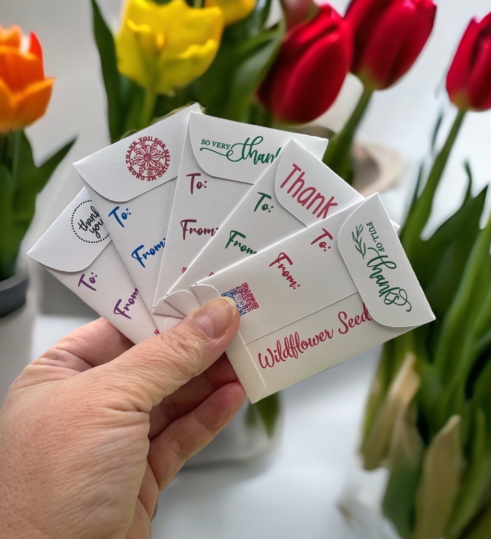 thank you flower seed packets Seed Packages - Teacher Gift - Appreciation gift for educators