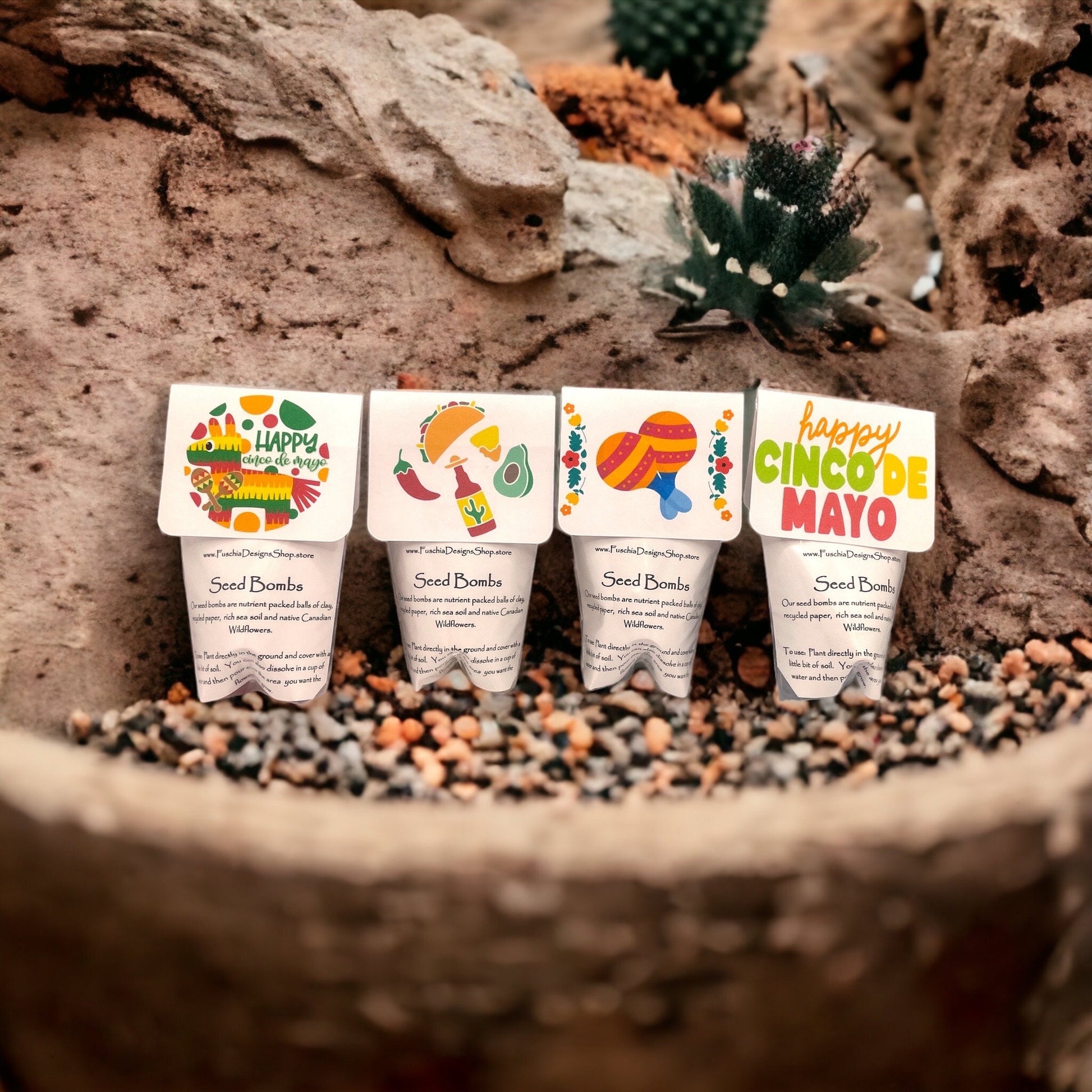 Seed Bombs - Cinco de Mayo Themed - Mixed Colors - Wildflowers