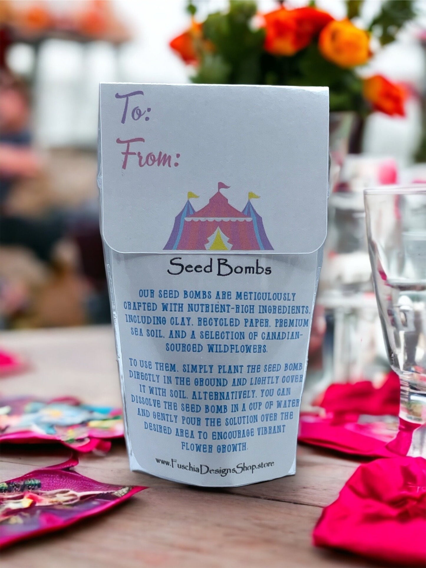 Seed Bombs - Birthday Party Thank You for Magical Memories - Sprinkle Love and Grow Beautiful Gardens - Canadian Wildflower