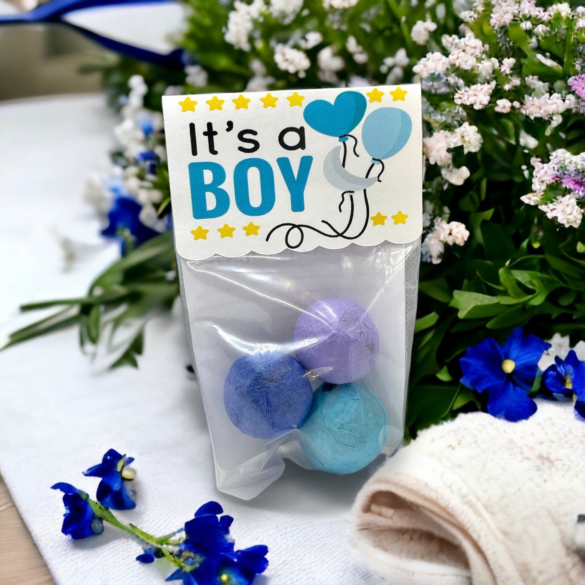 Seed Bombs - Baby Girl or Baby Boy or Twins Announcement for Baby Shower or Gender Reveal Party - Canadian Wildflower