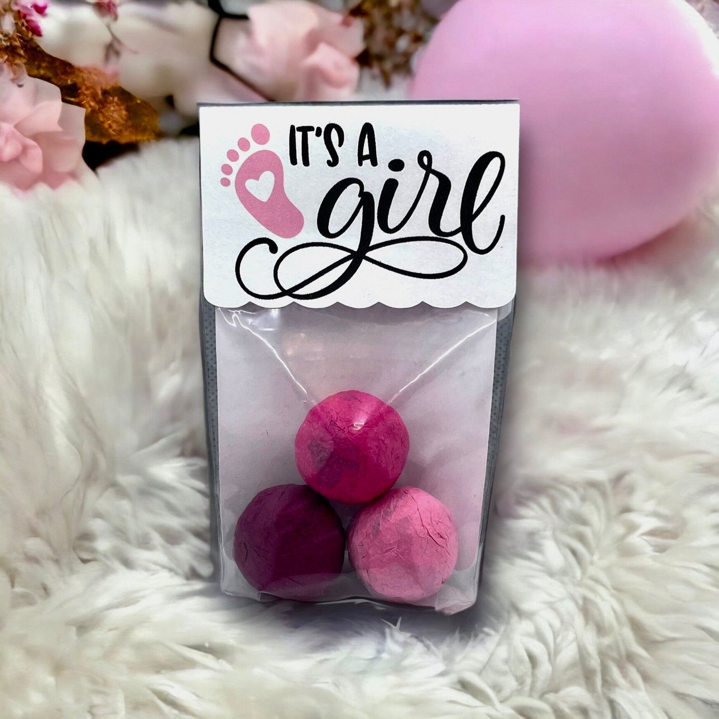 Seed Bombs - Baby Girl or Baby Boy or Twins Announcement for Baby Shower or Gender Reveal Party - Canadian Wildflower