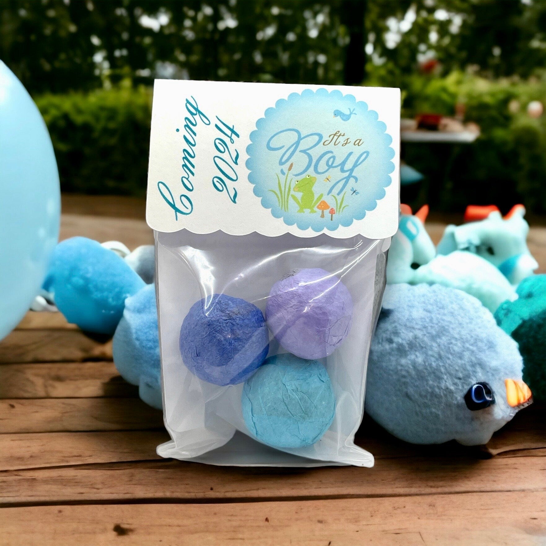 Seed Bombs - Baby Girl or Baby Boy or Twins Announcement for Baby Shower or Gender Reveal Party - Canadian Wildflower