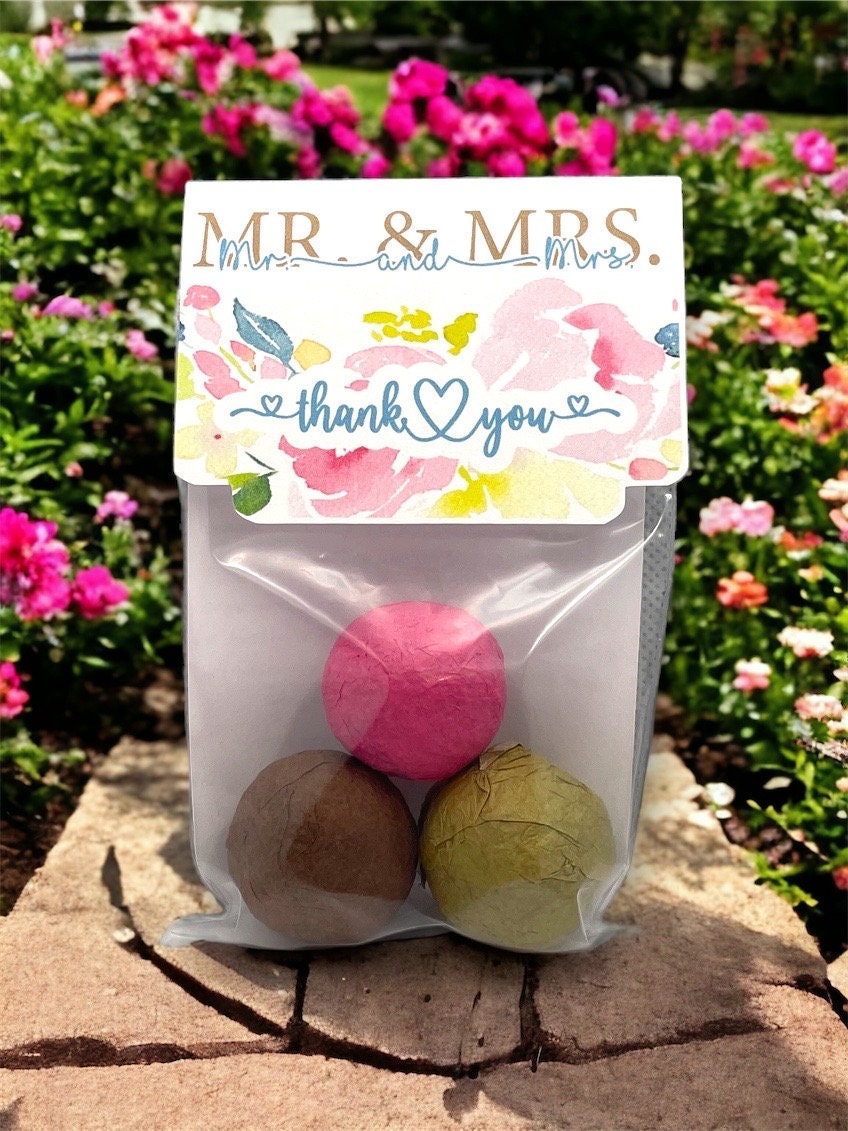 Seed Bombs - Wedding Favors - Thank you gifts - Corporate Appreciation - CUSTOM COLORS - Canadian Wildflower - 3 per pack