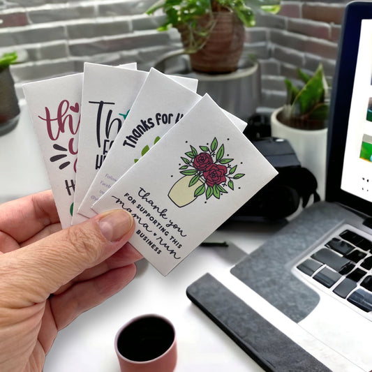 Seed Packets for Small Business Promotional - Customizable with Wildflowers