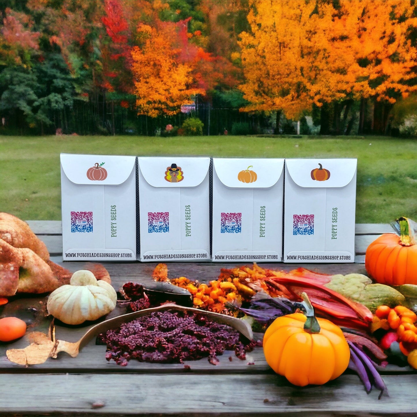 Seed Packets for Thanksgiving - Includes 10 Packages of Seeds