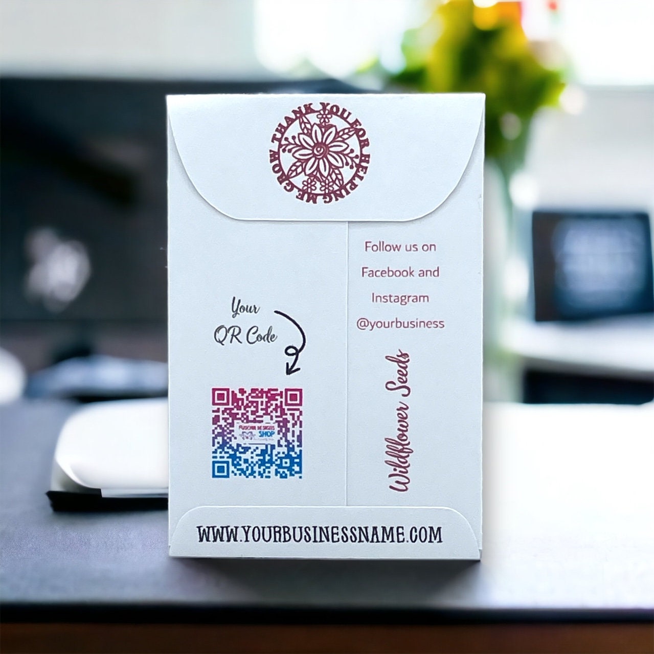 Seed Packets for Small Business Promotional - Customizable with Wildflowers