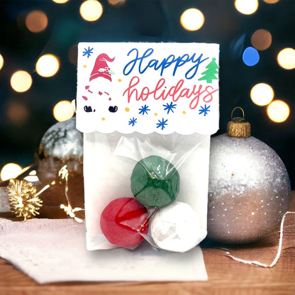 Seed Bombs - 3 Pack - Christmas Themed with Merry Christmas or Happy Holidays - Canadian Wildflower