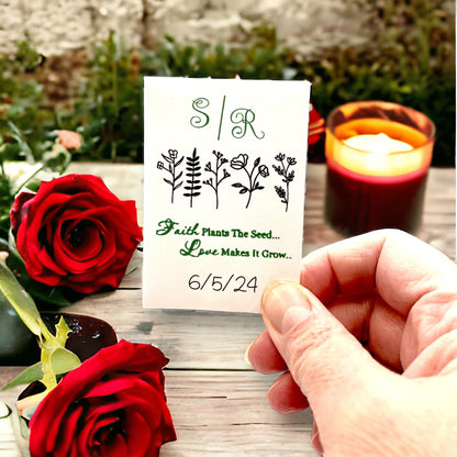 Seed Packets for Wedding Favors - Includes Wildflower Seeds - Thank you gift for guests