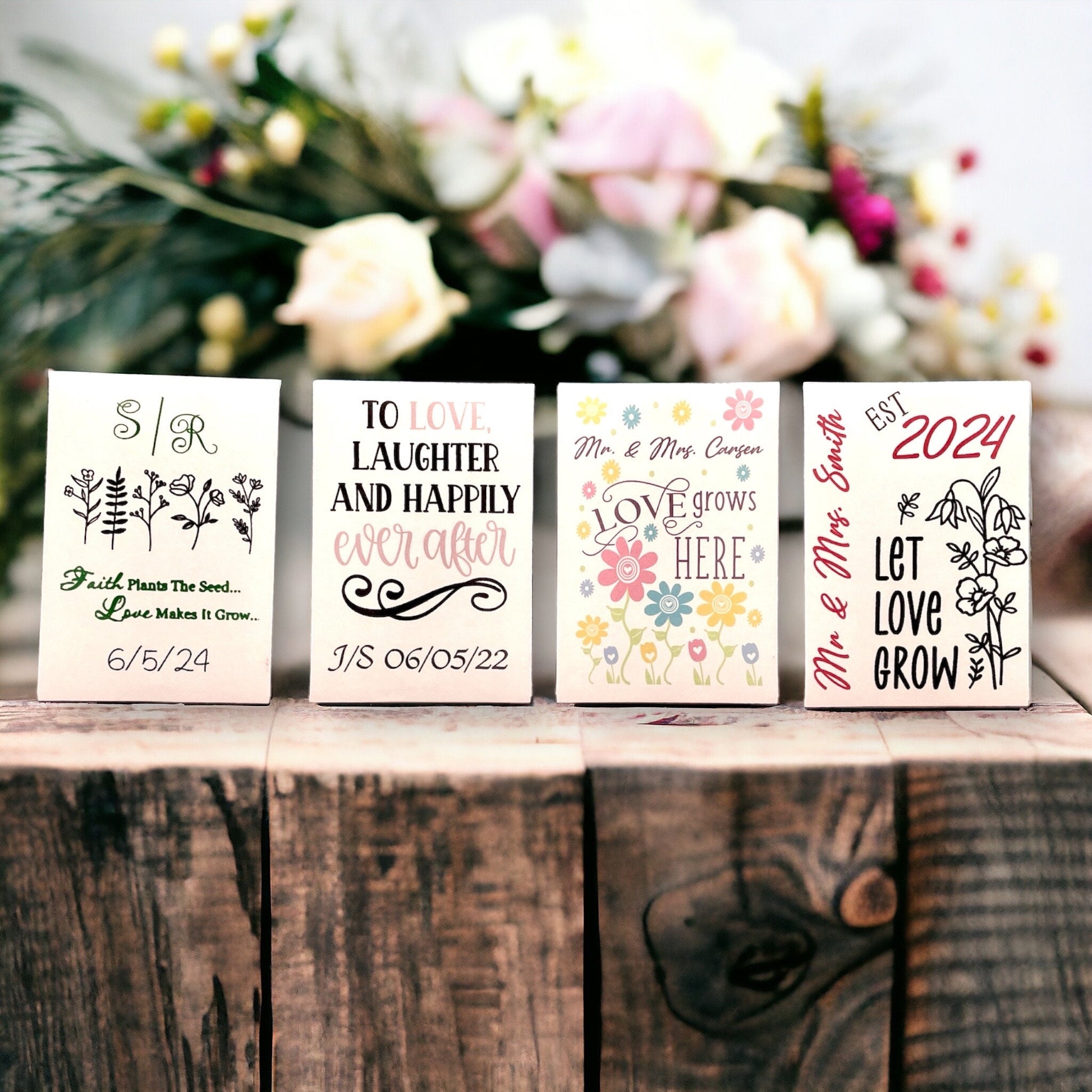 Seed Packets for Wedding Favors - Includes Wildflower Seeds - Thank you gift for guests