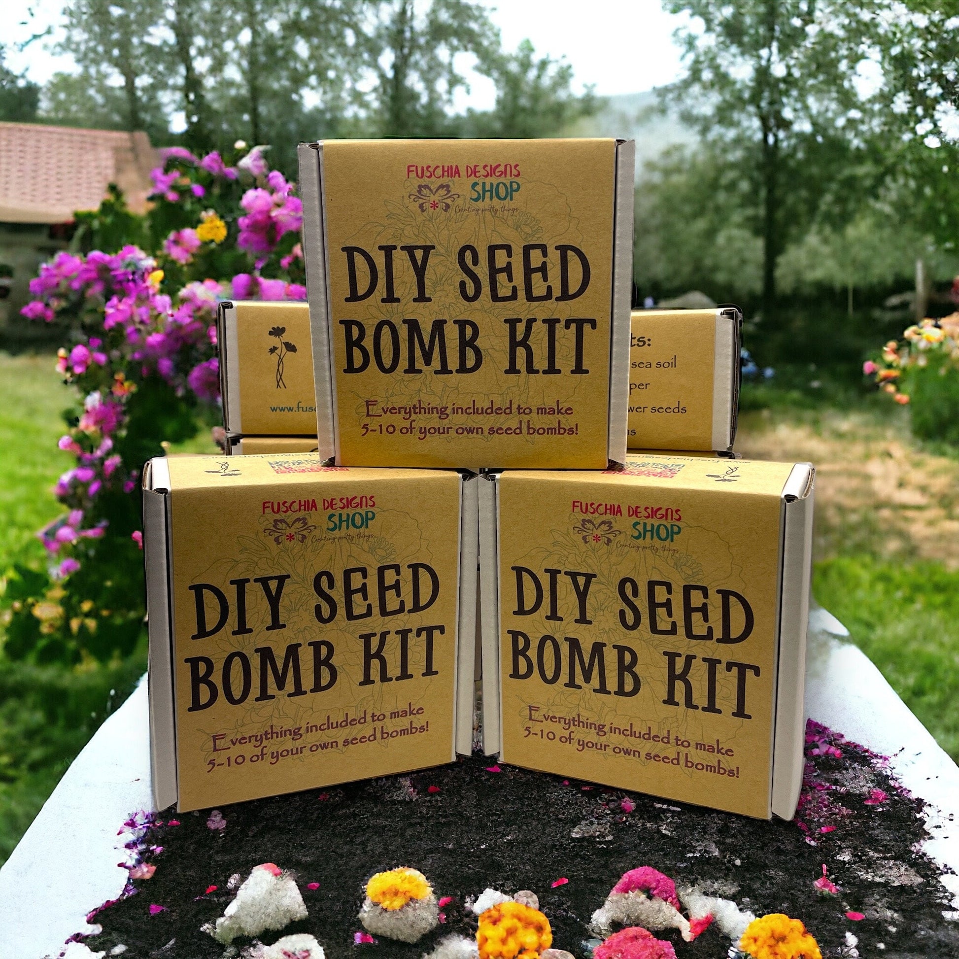 flower seed bombs diy Kit - Seed Bomb - DIY Kits - Create your own Green Oasis