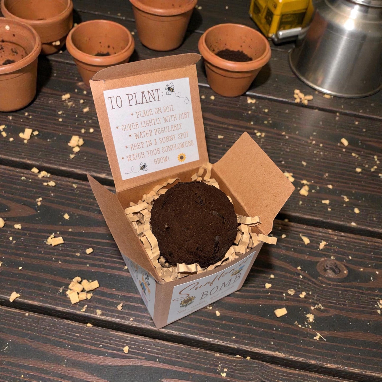 Sunflower Seed Bomb Box | Teacher Appreciation | Garden Party Favor | Grow Sunflowers