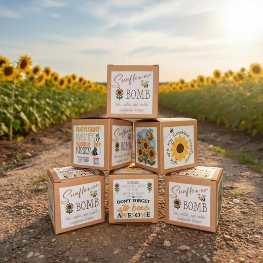 Sunflower Seed Bomb Box | Teacher Appreciation | Garden Party Favor | Grow Sunflowers