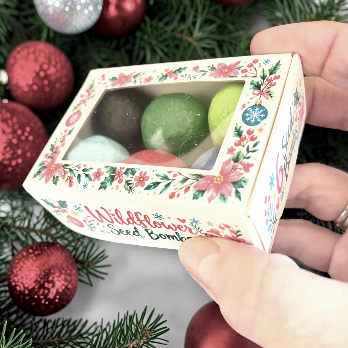 Seed Bombs – 6 pack - Christmas Gift Box – Wildflower Seeds