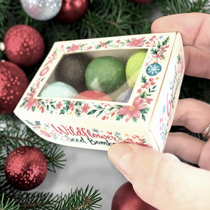Seed Bombs – 6 pack - Christmas Gift Box – Wildflower Seeds