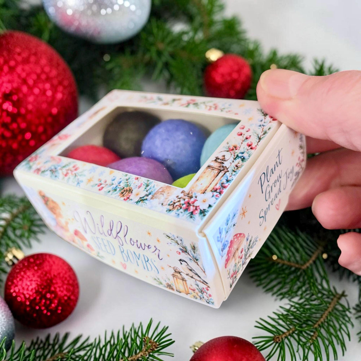 Seed Bombs – 6 pack - Christmas Gift Box – Wildflower Seeds