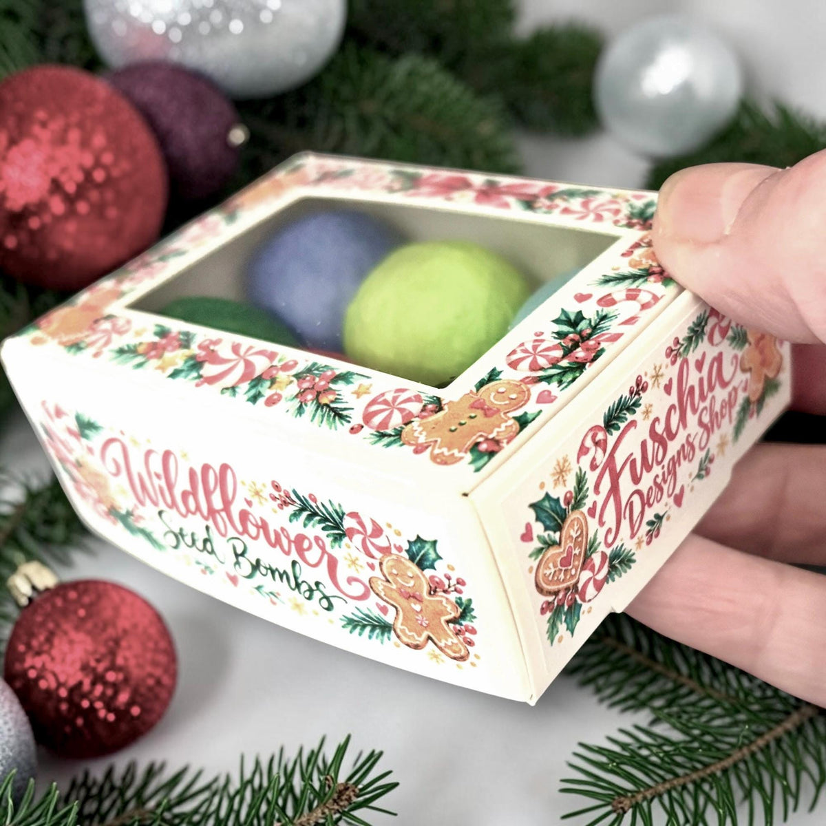 Seed Bombs – 6 pack - Christmas Gift Box – Wildflower Seeds