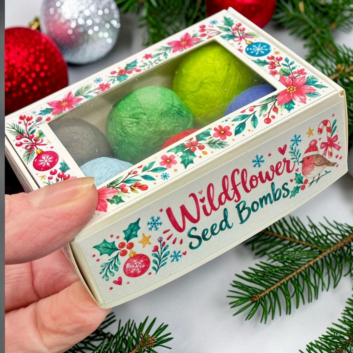 Seed Bombs – 6 pack - Christmas Gift Box – Wildflower Seeds
