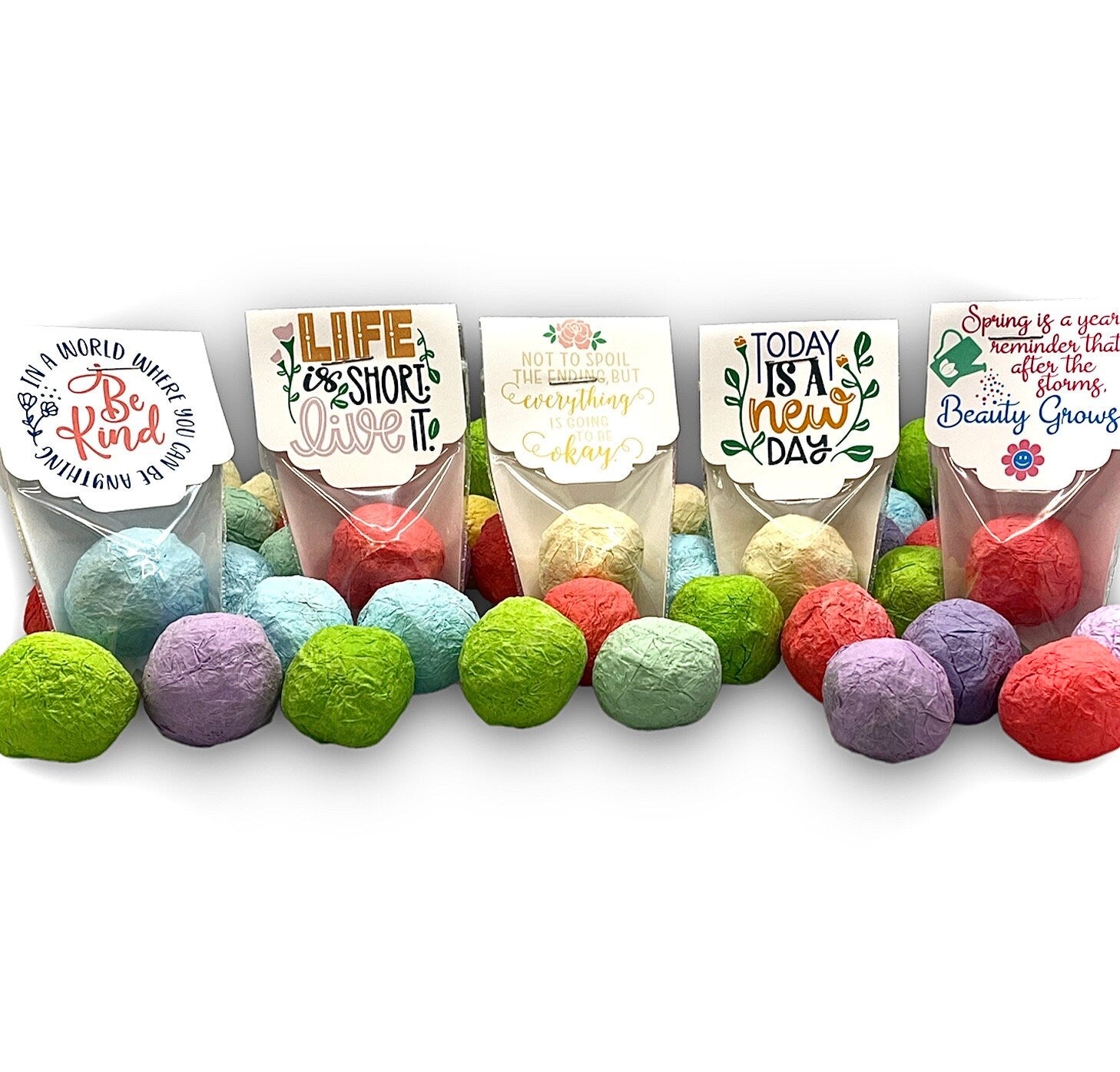 Seed Bombs - Custom Colors - Individually Wrapped for Vibrant Wildflower Blooms - Canadian Wildflower