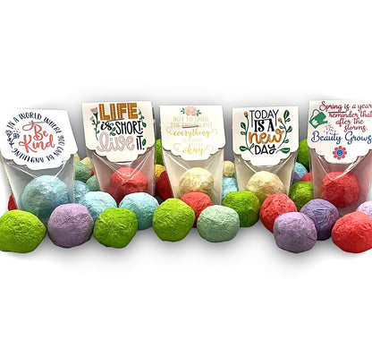 Seed Bombs - Custom Colors - Individually Wrapped for Vibrant Wildflower Blooms - Canadian Wildflower